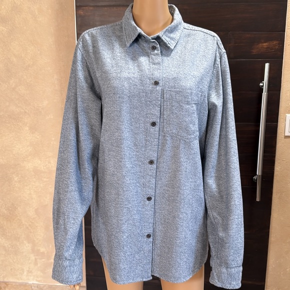 I'd Smoke That Blue Gray Shacket Size L - Picture 6 of 7